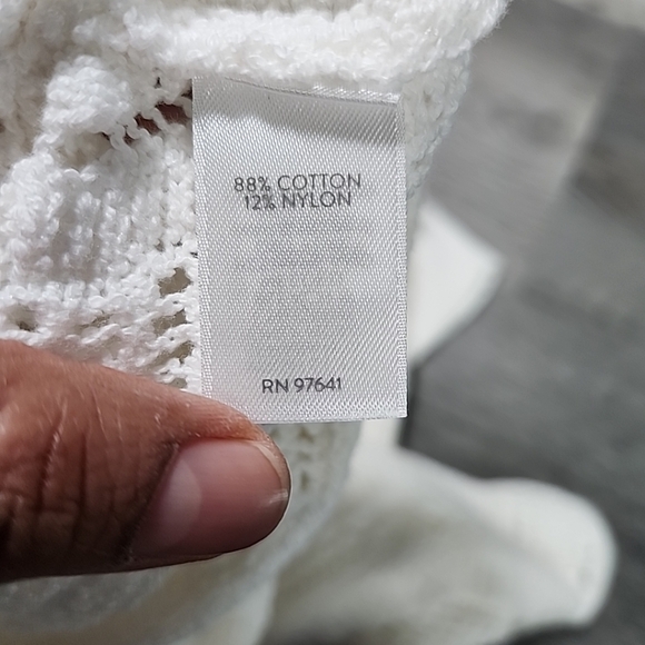 J Jill Windsor Sweater White Size XS Petite - Picture 7 of 7